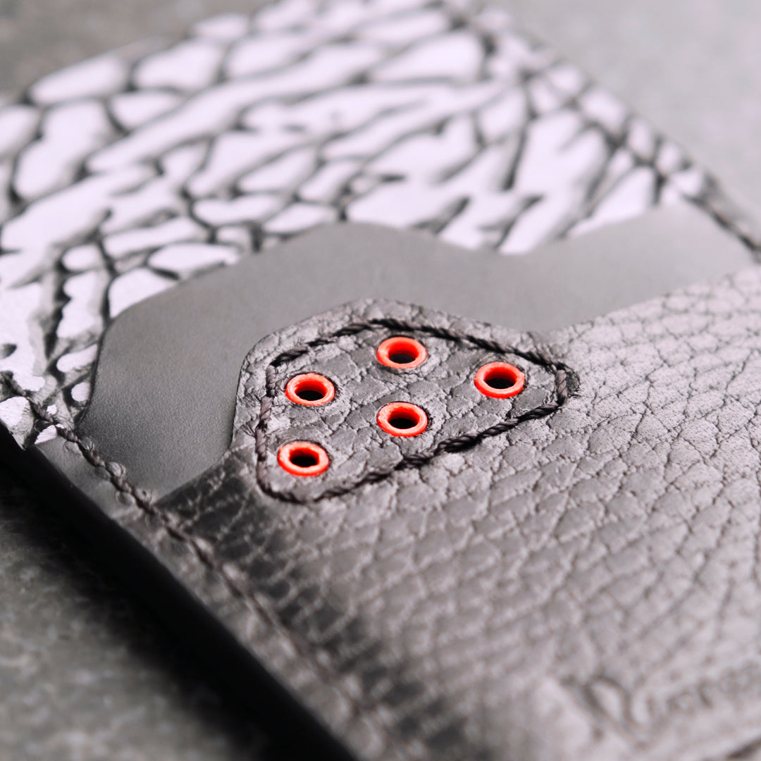 W-101 wallet eyelet detail